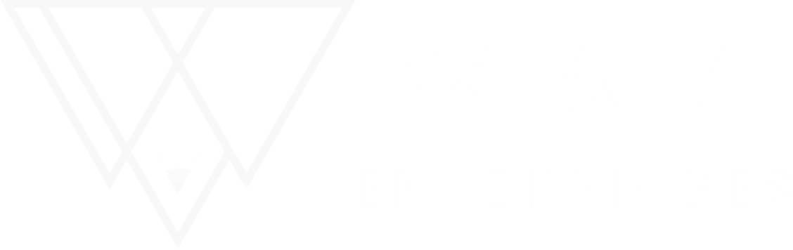 W _ A Enterprises logo Landscape White